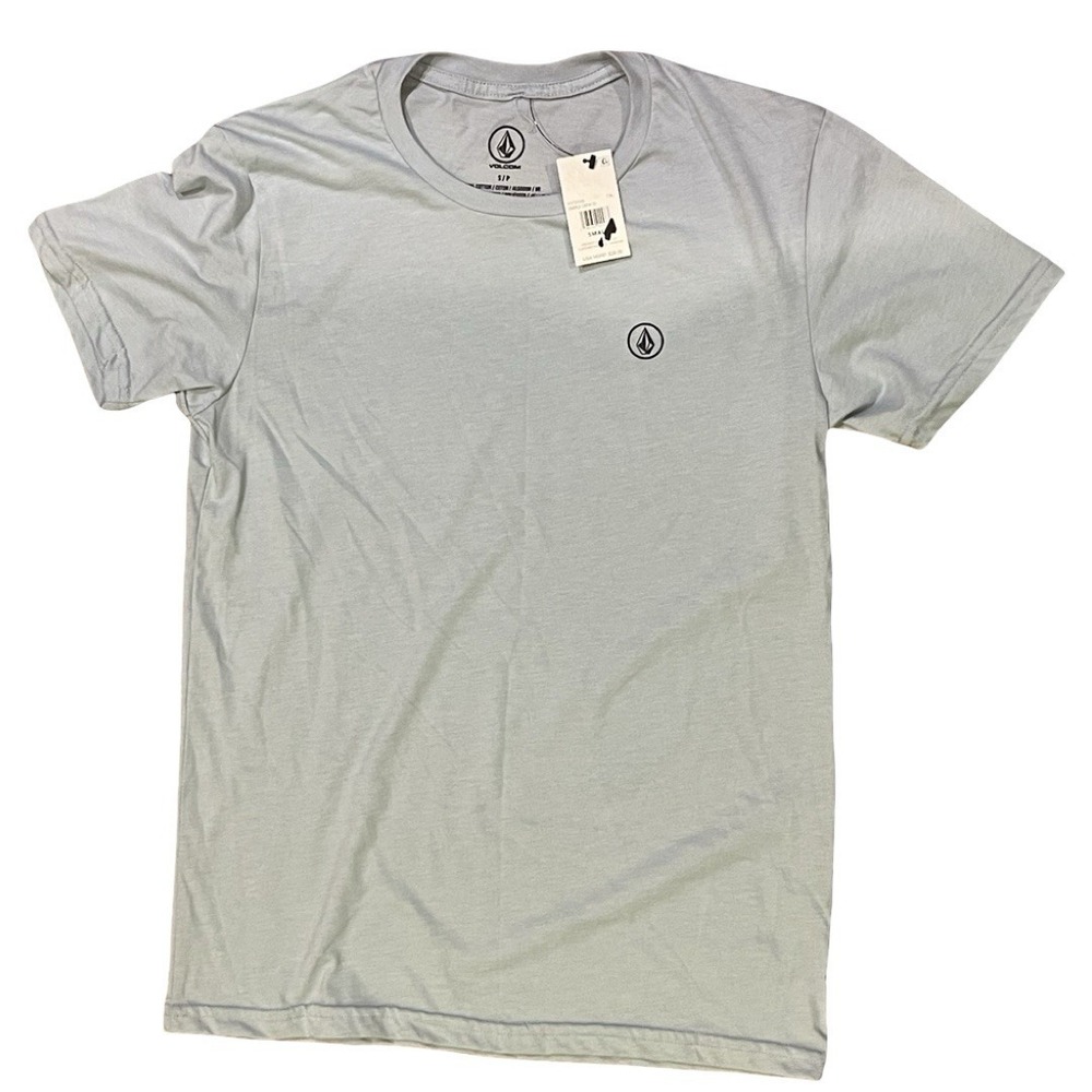 NWT Volcom Men's Light‎ Blue Logo Short Sleeve Tee Men's Small